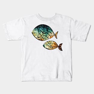 Watercolor Fishes Kids T-Shirt